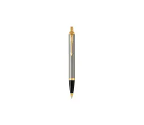 PARKER Royal IM Brushed Metal GT hrot M / kuličkové pero / barva náplně: modrá