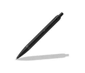 PARKER IM Achromatic Black BT hrot M / kuličkové pero / barva náplně: modrá