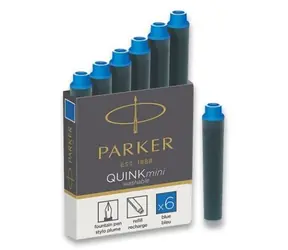 PARKER Royal Quink mini Inkoustové bombičky modrá 6ks / do plnicích per Parker
