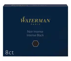 WATERMAN Inks Long Standard černá 8ks / Inkoustové bombičky / do plnicích per WATERMAN
