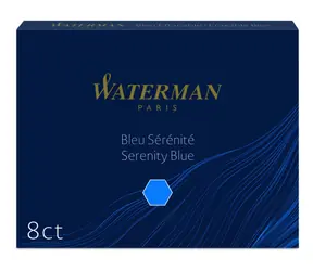 WATERMAN Inks Long Standard modrá 8ks / Inkoustové bombičky / do plnicích per WATERMAN