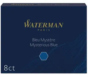 WATERMAN Inks Long Standard mysterious modrá 8ks / Inkoustové bombičky / do plnicích per WATERMAN