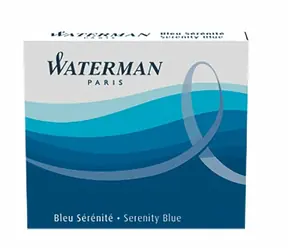 WATERMAN Inks Short International serenity modrá 6ks / Inkoustové bombičky / do plnicích per WATERMAN