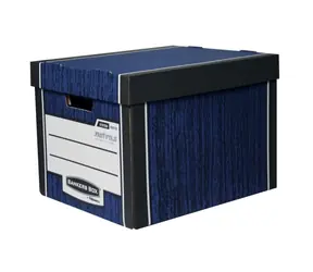 Fellowes Bankers Box Archivační kontejner Woodgrain modrá (2ks)