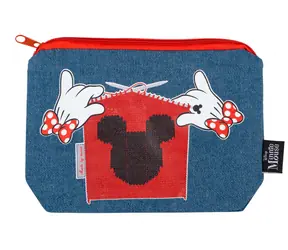 Presco Group Džínový penál etue Minnie / 20x14 cm
