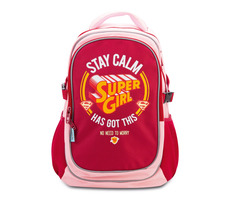 Presco Group Školní batoh s pončem Supergirl – STAY CALM / 46.5x32x17 cm / vhodný od 3. třídy