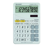 SHARP EL-M332BWH bílá / Kalkulačka stolní / desetimístná