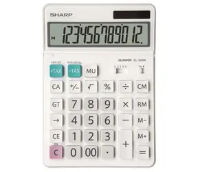 SHARP EL-340W bílá / Kalkulačka stolní / dvanáctimístná