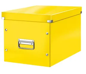 Leitz Click&Store Čtvercová krabice velikost L (A4) žlutá