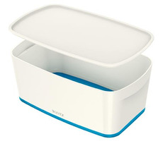 Leitz MyBox WOW Úložný box s víkem velikost S bílo-modrá