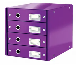 Leitz Click&Store WOW (4 zásuvky) Zásuvkový box purpurová