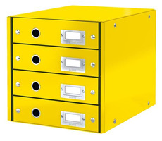 Leitz Click&Store WOW (4 zásuvky)  Zásuvkový box žlutá