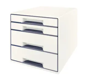 Leitz WOW CUBE (4 zásuvky) Zásuvkový box bílo-šedá / doprodej