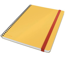 Leitz Cosy Zápisník kroužkový linkovaný vel. L teplá žlutá / hebké tvrdé desky