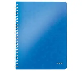 Leitz WOW A4 Blok linkovaný drátěná vazba s PP deskami modrá