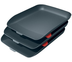 Leitz Cosy Odkladač na dokumenty set 3 ks sametová šedá