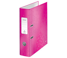 Leitz 180° WOW Polaminovaný pákový pořadač A4 80mm růžová / až 600 listů A4