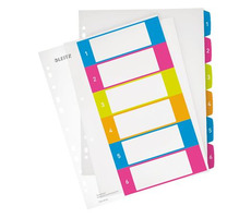 Leitz WOW A4+ MAXI Celoplastové rejstříky popisovatelné na PC 1-6