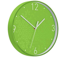 Leitz WOW Tiché nástěnné hodiny zelená / 29 cm