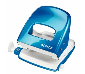 Leitz NeXXt WOW 5008 Stolní děrovačka metalově modrá / 3 mm / až 30 listů