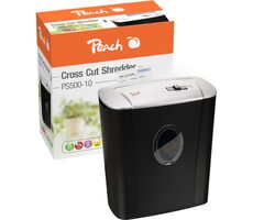 PEACH Cross Cut Shredder PS500-10 / skartovač / P-3 / 5 listů / podélný řez / 11 l