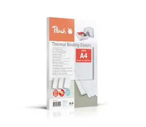 PEACH termální vazací obaly A4 4 mm (pro 40 listu) 200 g-m2 bílá 20ks