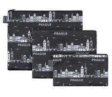 Presco Group Set 3 taštiček Praha / MINI – 13 x 23 cm / MIDI 20 x 27 cm / MAXI 25 x 32 cm