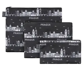 Presco Group Set 3 taštiček Praha / MINI – 13 x 23 cm / MIDI 20 x 27 cm / MAXI 25 x 32 cm