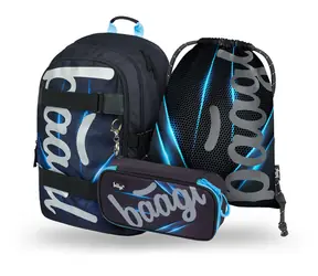 BAAGL SET 3 - Školní set Skate Bluelight / batoh / penál / sáček