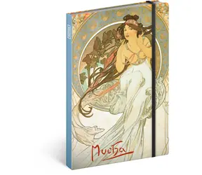 Presco Group Notes Alfons Mucha – Hudba / linkovaný / 13 × 21 cm