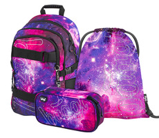 BAAGL SET 3 Galaxy / aktovka / penál / sáček