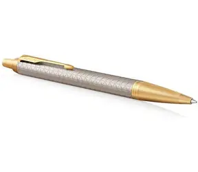 PARKER IM Premium Warm Grey GT hrot M / kuličková tužka / barva náplně: modrá