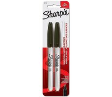 Sharpie Fine Popisovač permanentní černá / kulatý hrot F / 2ks 