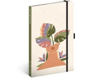 Presco Group Notes Monstera / linkovaný / 13 × 21 cm