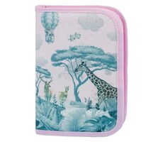 BAAGL Školní penál klasik dvě chlopně Safari / 20x15x3cm