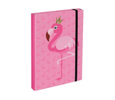 BAAGL Desky na školní sešity A4 Plameňák / 23x32x3 cm