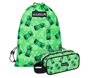 MINECRAFT SET 2 Creeper: penál, sáček
