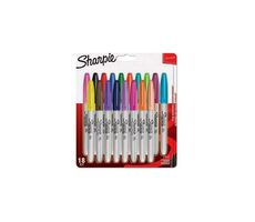 Sharpie Popisovače permanentní s jemným kulatým hrotem F 18 barev