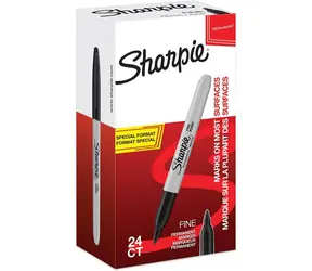 Sharpie Fine Popisovač permanentní 24 kusů Černá