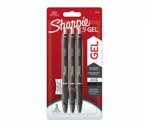 Sharpie S-Gel Gelové pero 0.7mm 3ks Černé