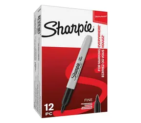 Sharpie Fine Popisovač permanentní 0.9mm 12ks Černý
