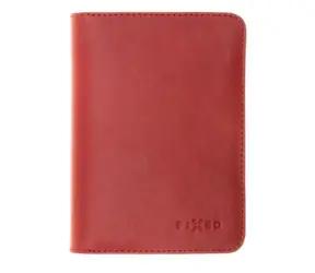 FIXED Passport Kožená peněženka červená / pravá hovězí kůže / velikost pasu