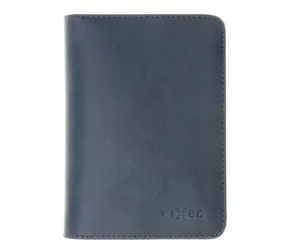 FIXED Passport Kožená peněženka modrá / pravá hovězí kůže / velikost pasu