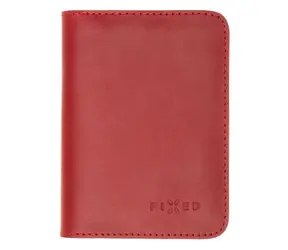 FIXED Wallet XL Kožená peněženka z pravé hovězí kůže červená