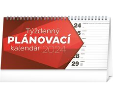 Presco Group Stolový kalendár Plánovací riadkový 2024 / 25 × 12.5 cm