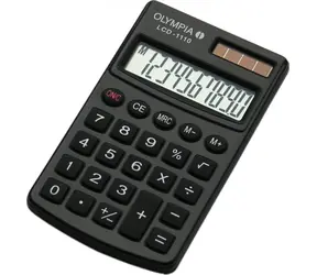 Olympia LCD 1110 černá / kalkulačka / 10 místný displej / baterie & solární článek
