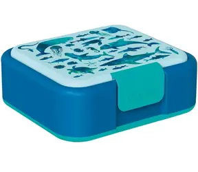 Quokka Twist Kids Sea Animals / Svačinový box / plast / 180 mm x 67 mm x 160 mm