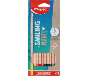 MAPED Pastelky Smiling Planet 12ks
