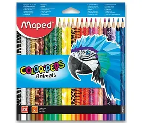 MAPED Pastelky trojboké Color'Peps Animals 24ks