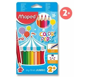MAPED Pastelky trojboké Jumbo Color'Peps 12ks